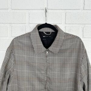 Asos Design Jacket Full Zip Pockets Womens Medium Pockets Plaid Collared